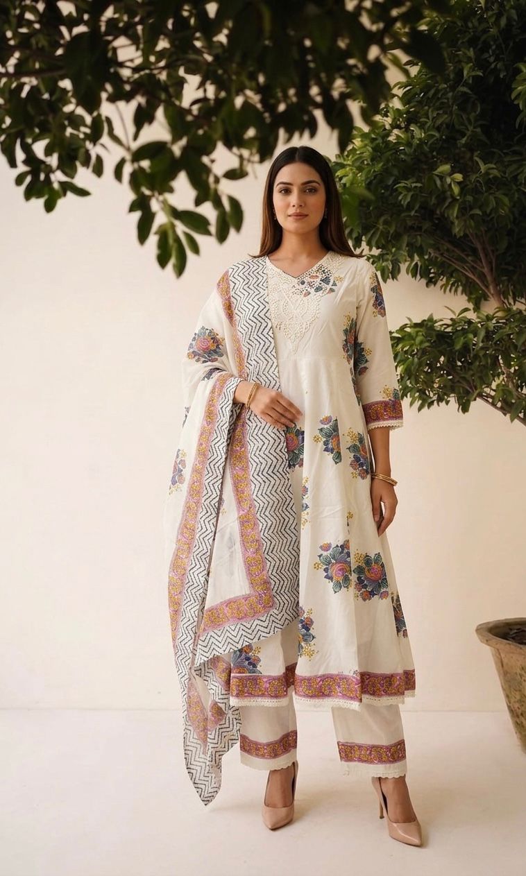Premium Cotton A Line Anarkali Suits AKS002