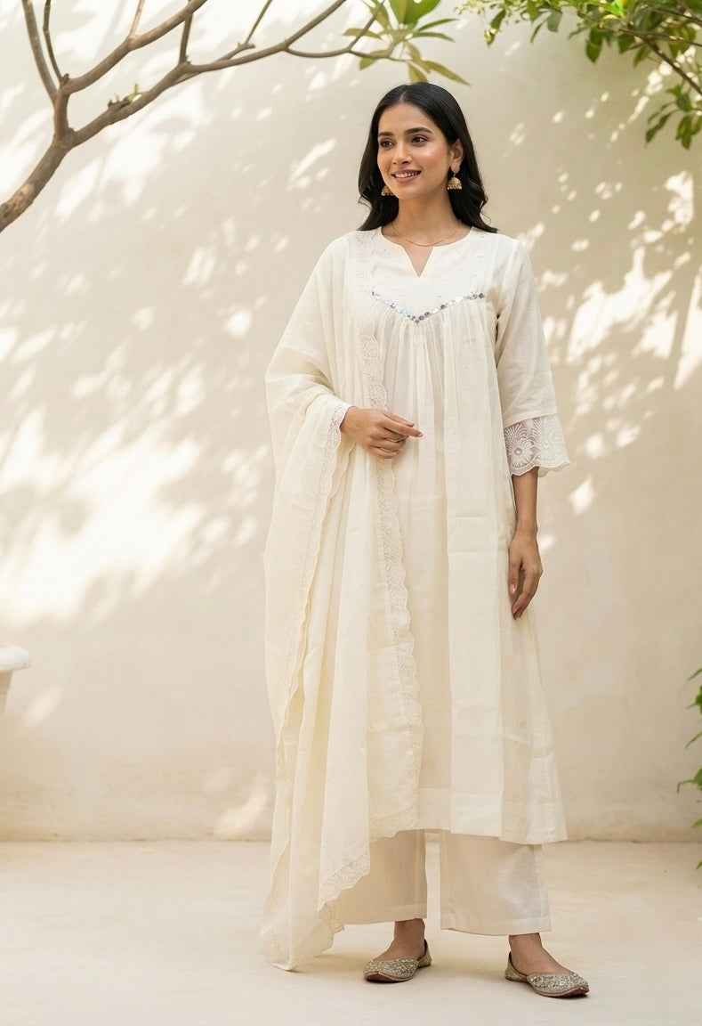 Pure Chanderi  festival wear Dupatta Set