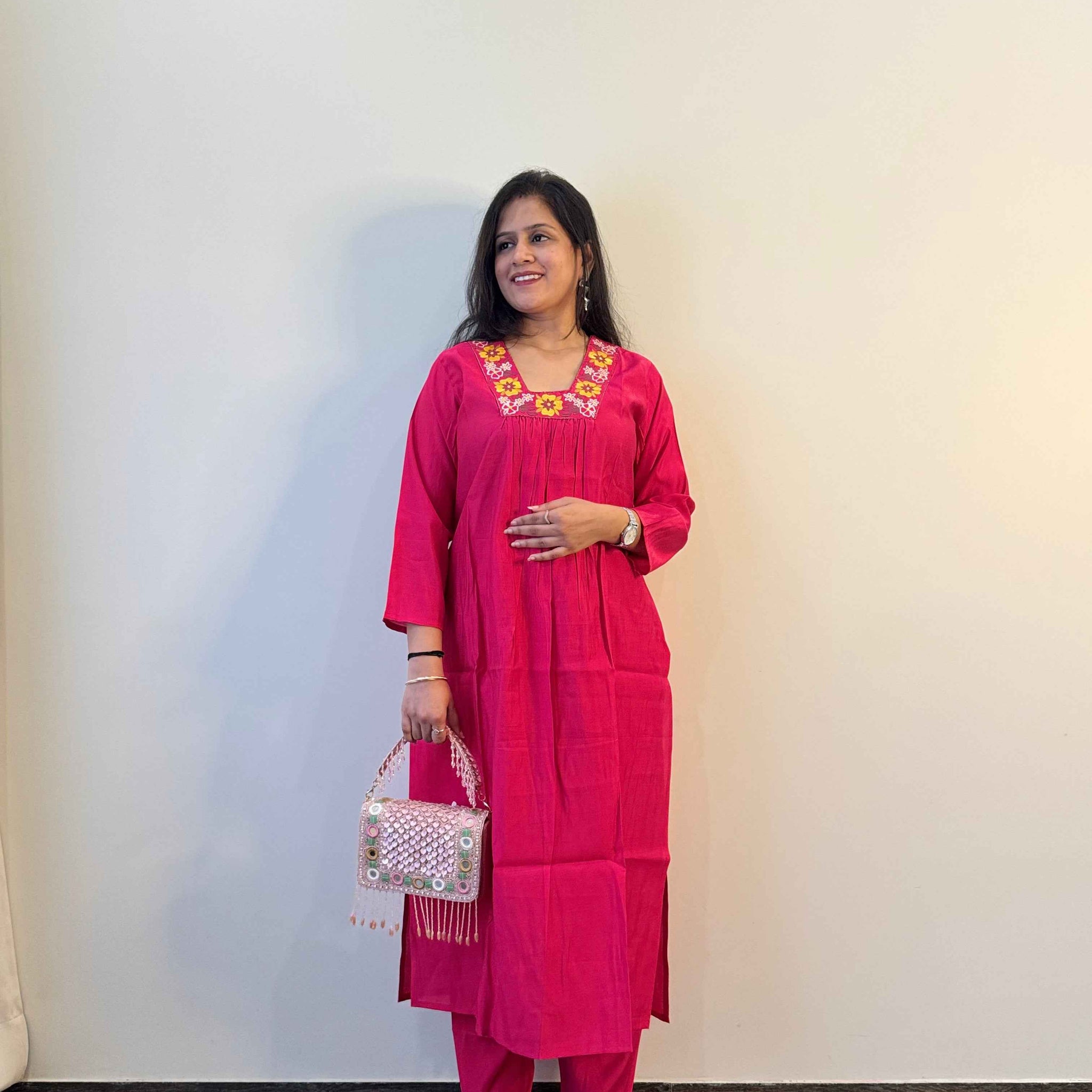 Two piece pant set in pure Muslin MPS003
