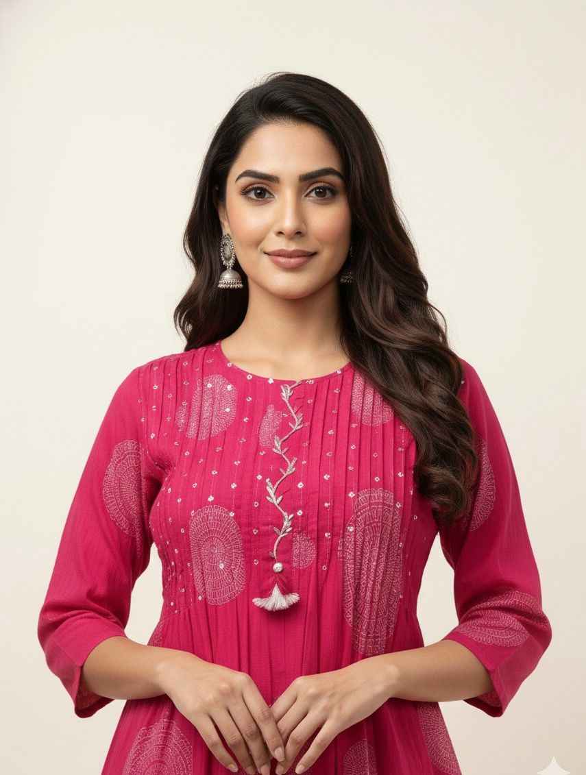 Premium cotton a-line Dupatta set CS0194