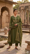 Premium cotton solid beas A line dupatta set CS0283