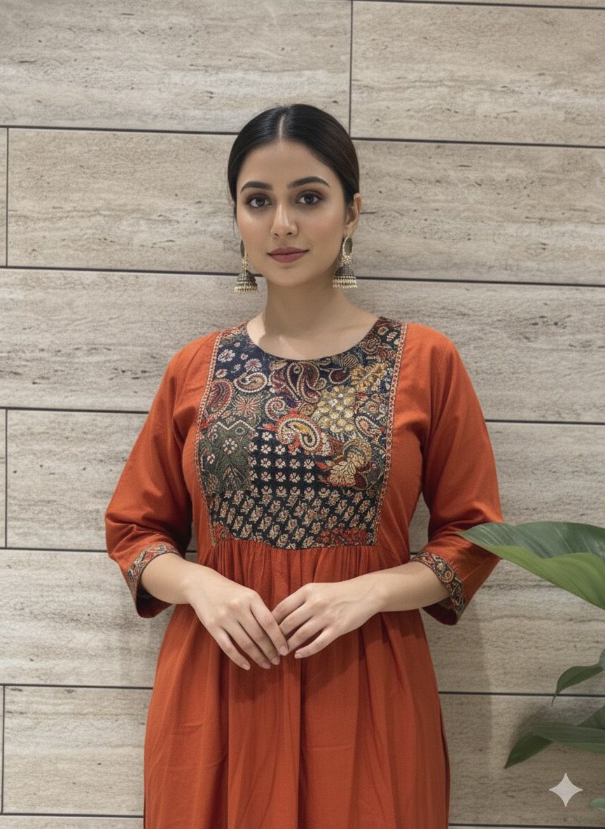 Premium Cotton Solid Pattern With Printed Dupatta Set  CS0119