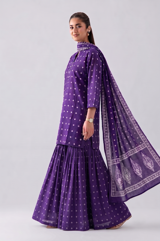Pure Cotton Dupatta Set With Divider