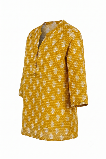 Printed Short Top In Cotton Fabric ST007