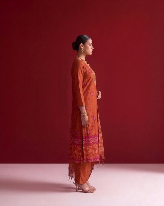 Pure Chanderi Dupatta Set CHS042