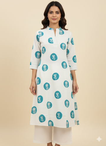 Cotton flex two piece pant set - FL053