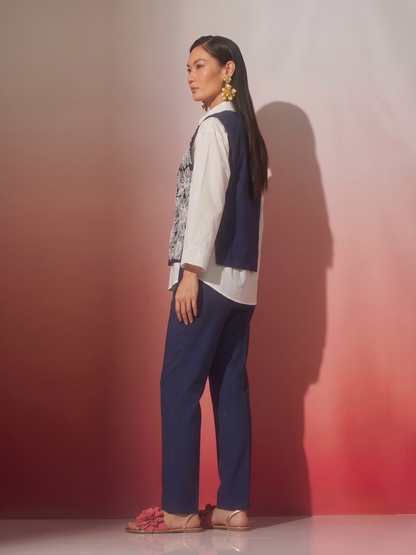 Pure Cotton Co-Ord Set With Embroidered  Jacket COS189