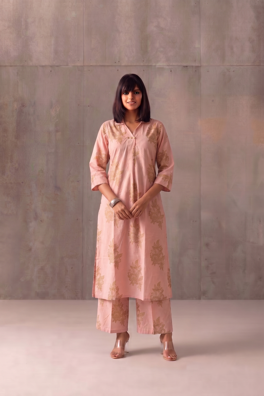 Pure Cotton A Line Printed Pant Sets