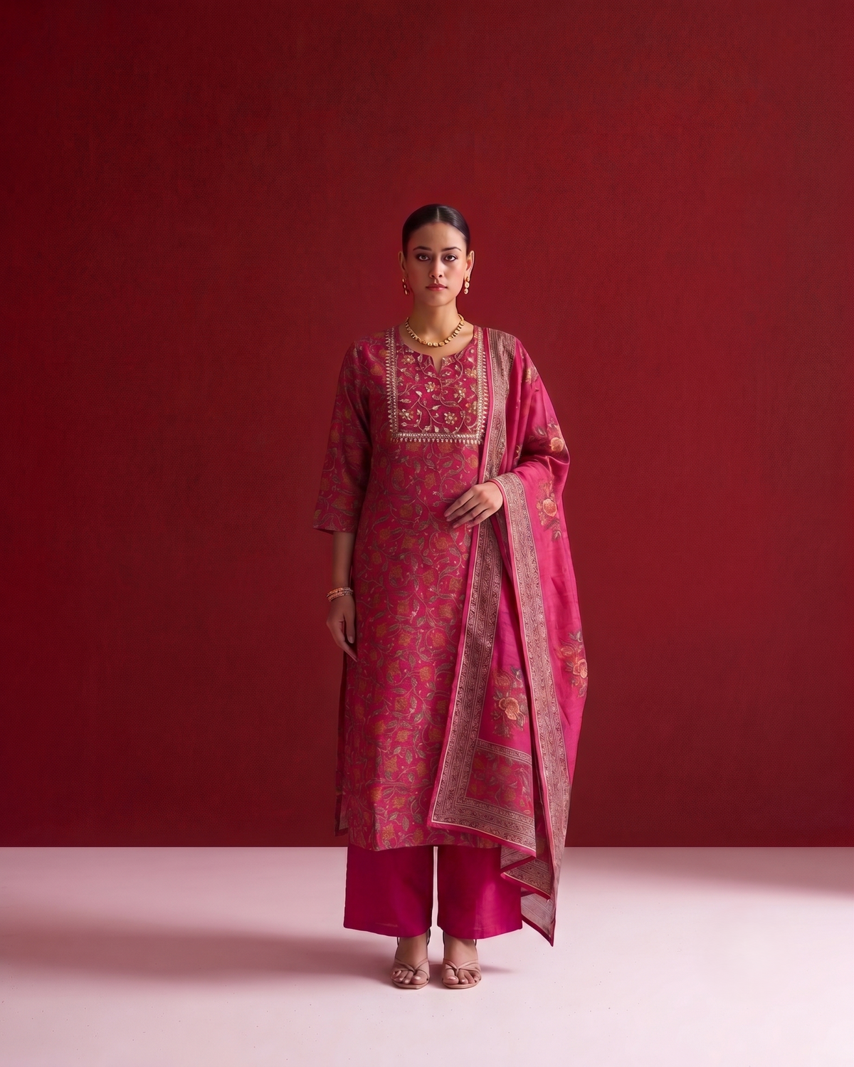 Pure Chanderi Silk Dupatta Set
