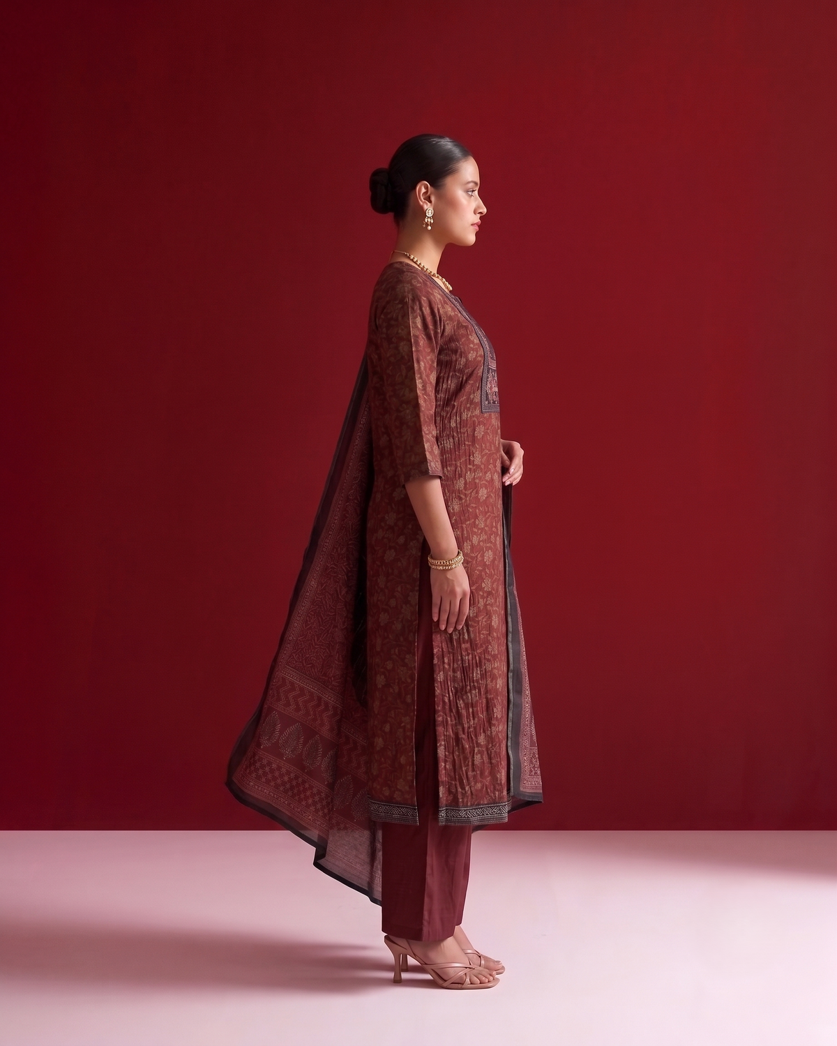 Pure Chanderi Dupatta Set CHS043