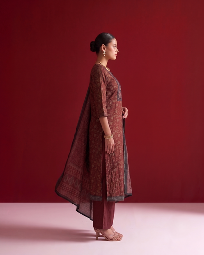 Pure Chanderi Dupatta Set CHS043