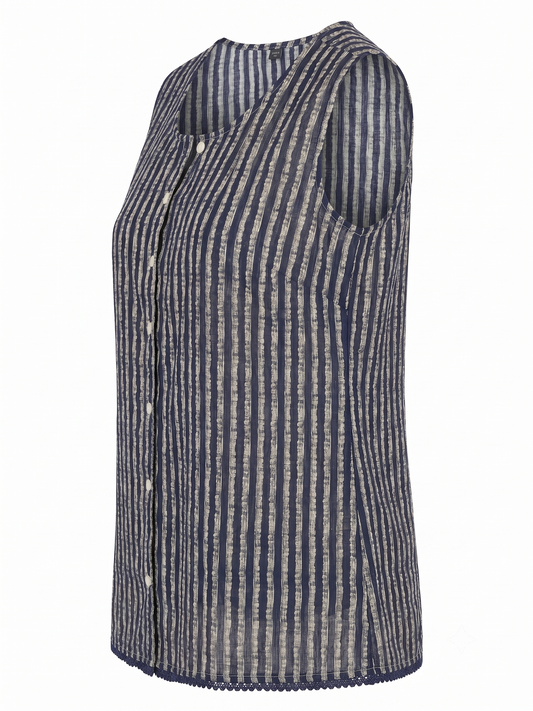 Printed Short Top In Cotton Fabric ST008
