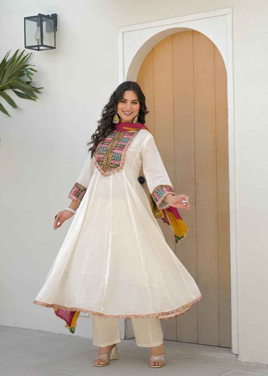 Pure Cotton Anarkali Dupatta Set
