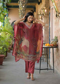 Pure Simmer Neck Work Kaftan Pant Set With Inner MK013