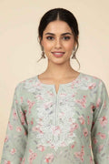 Premium Linen floral print pent set PS058