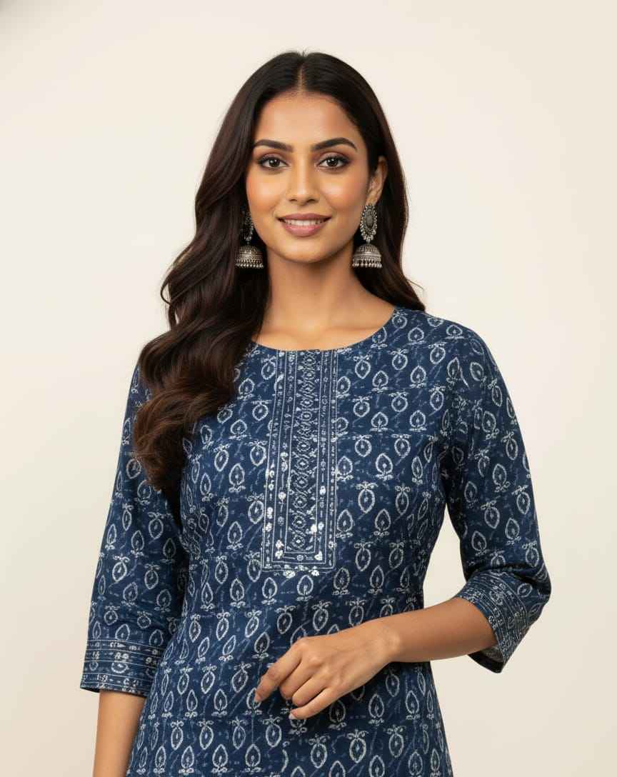 Pure cotton block print Dupatta set CS0149