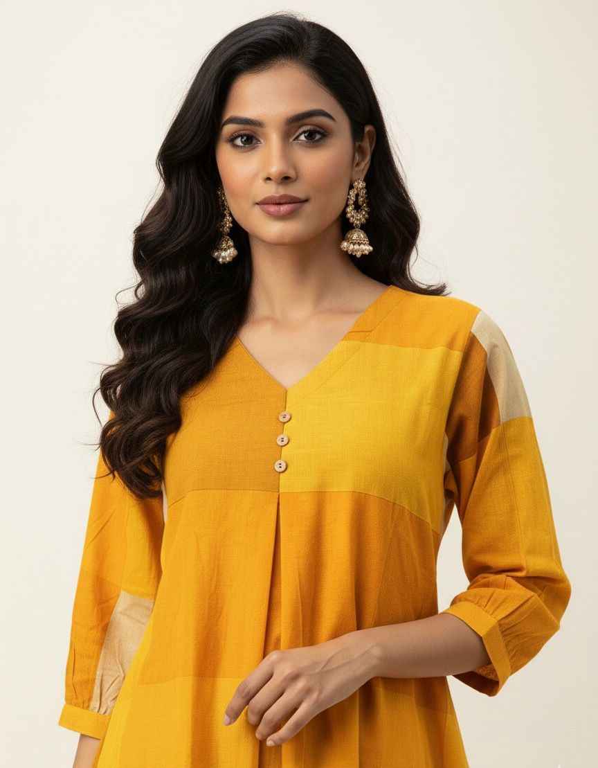 Handloom Cotton A Line Pant Set PS062