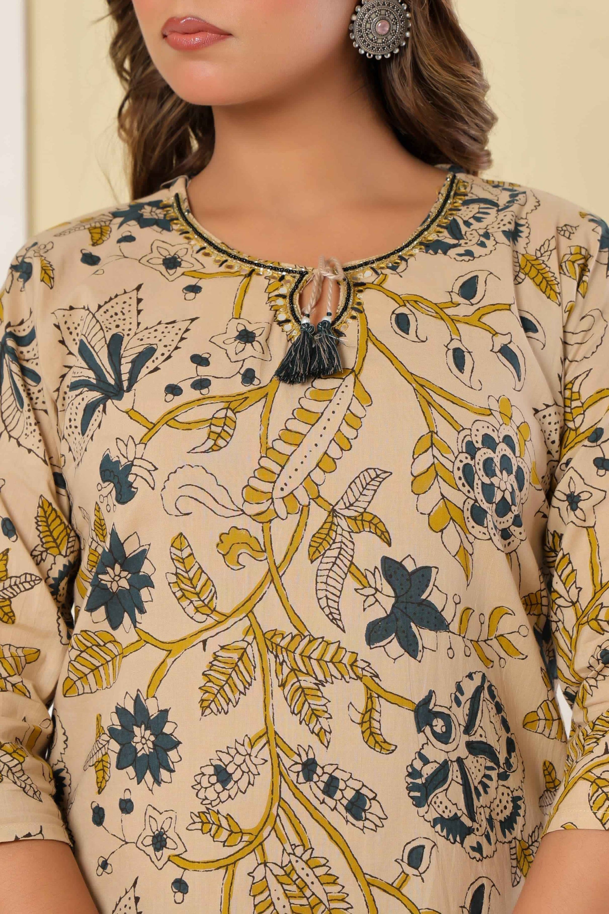 Pure cotton floral print Dupatta set CS0270