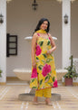 Premium Cotton Floral Print Sleeveless Dupatta Set CS0166