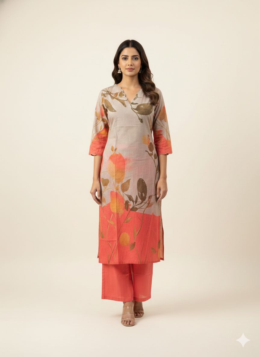 Premium Cotton Digital Print Dupatta Set CS0159