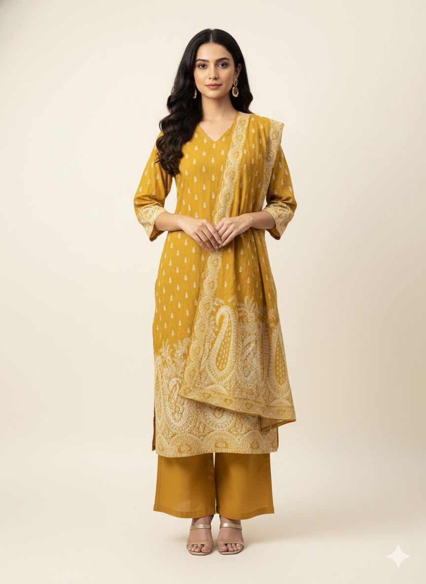 Premium Cotton Digital Print Dupatta Set CS0161