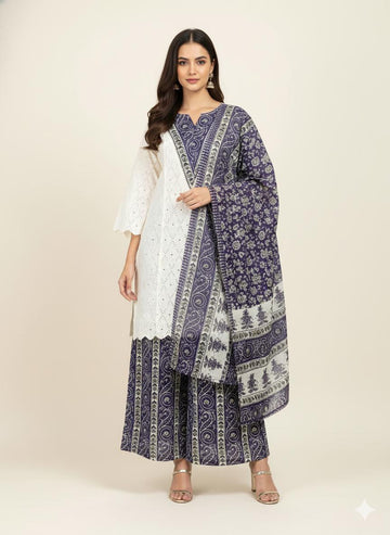 Premium cotton Dupatta set with plazoo