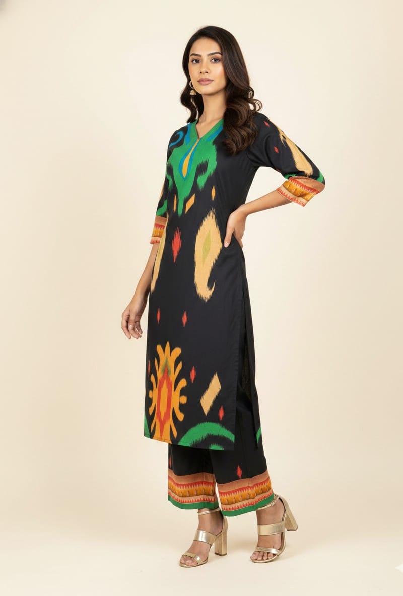 Pure Cotton  Digital Print Two Piece Pant Set PS0154