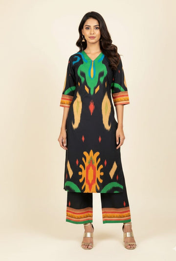 Pure Cotton  Digital Print Two Piece Pant Set PS0154