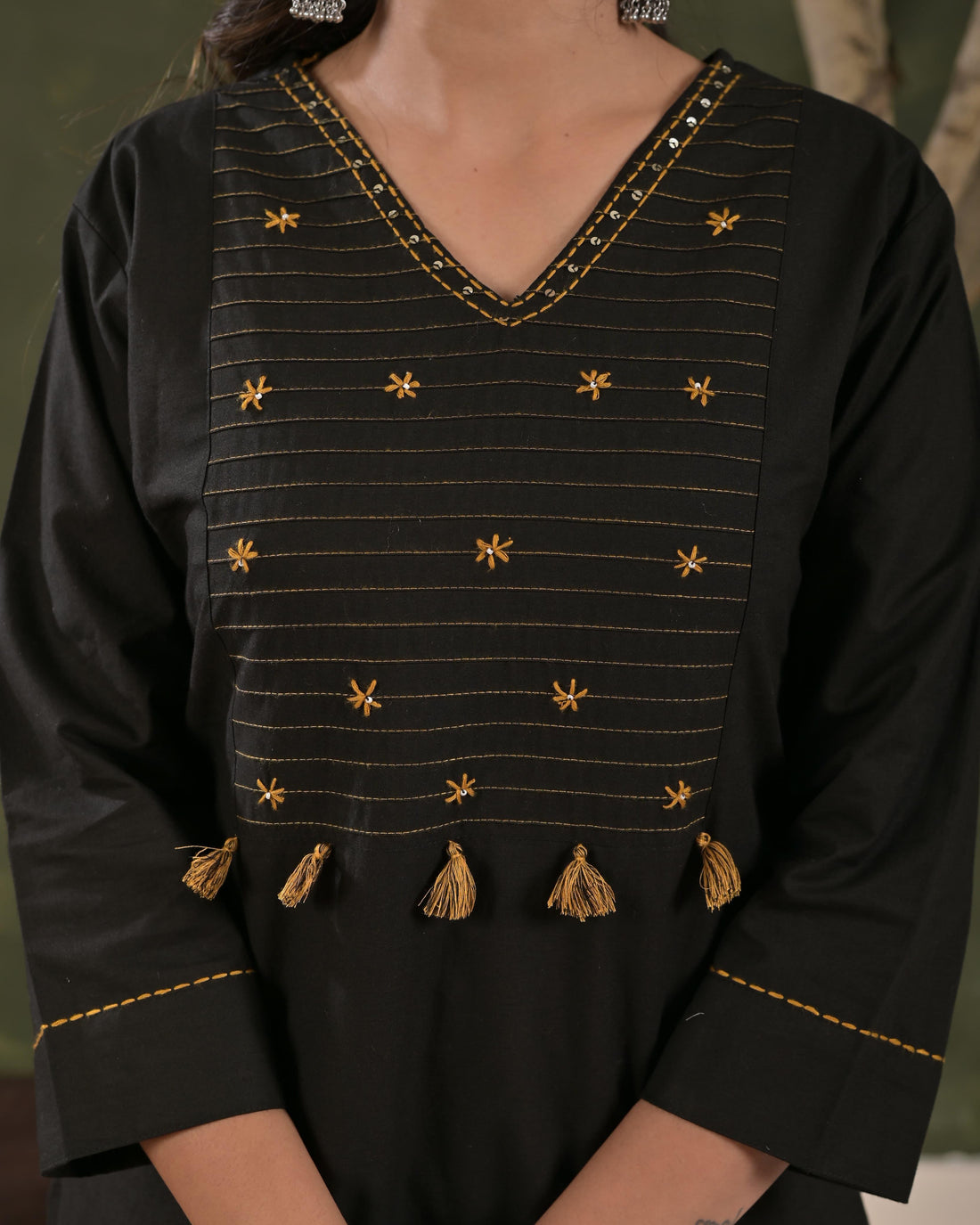 Premium cotton solid Beas with printed Dupatta set