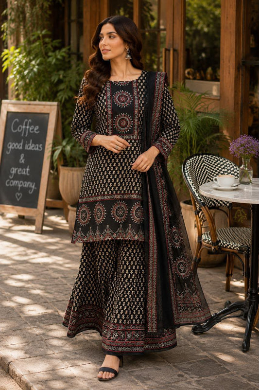 Premium Cotton dupatta set with divider