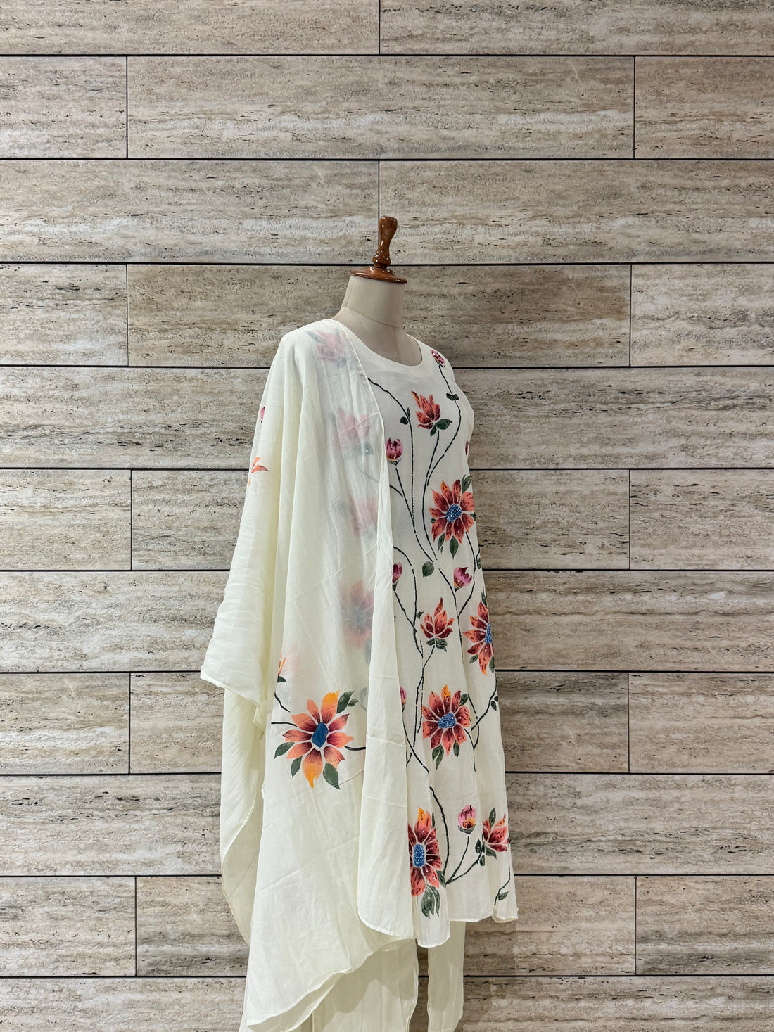 Pure Chanderi Dupatta set with Hand work MLC012