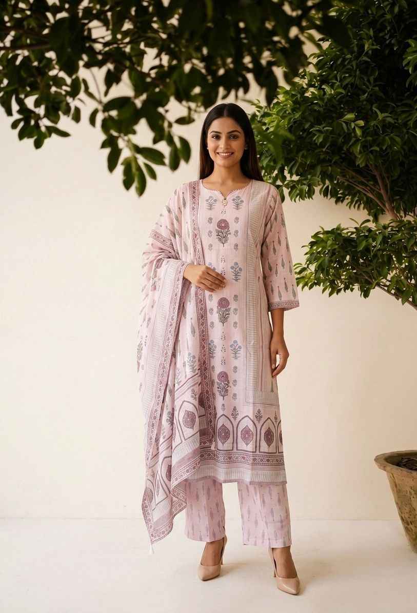 Pure Linen Premium Dupatta Set