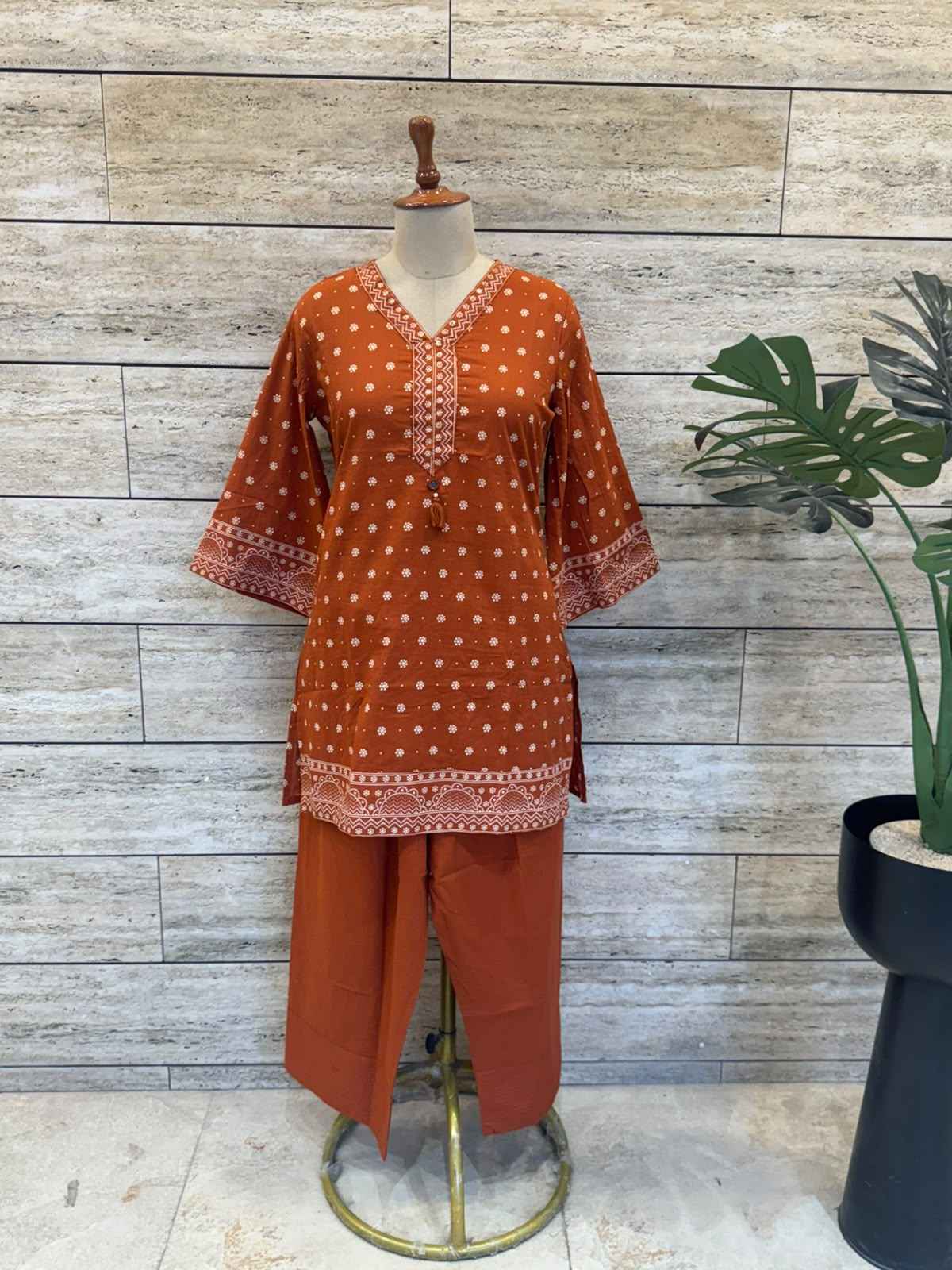 Pure Cotton Farsi Salwar Dupatta Set