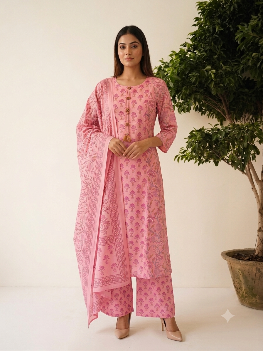 Pure Cotton Printed Dupatta Set CS0278