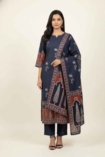 Pure Cotton Digital Print Dupatta Set  CS0185
