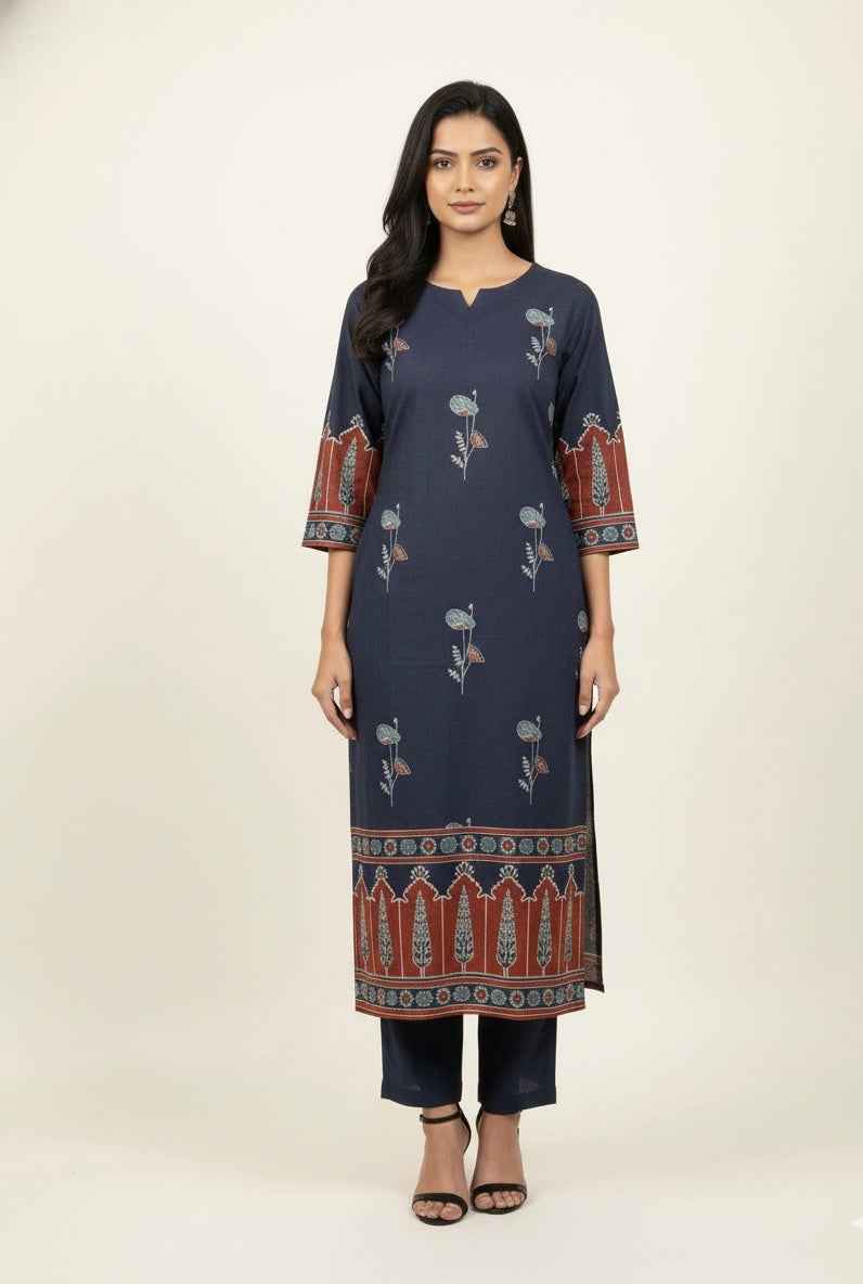 Pure Cotton Digital Print Dupatta Set  CS0185