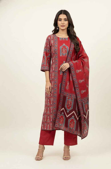 Pure Cotton Digital Print Dupatta Set  CS0187