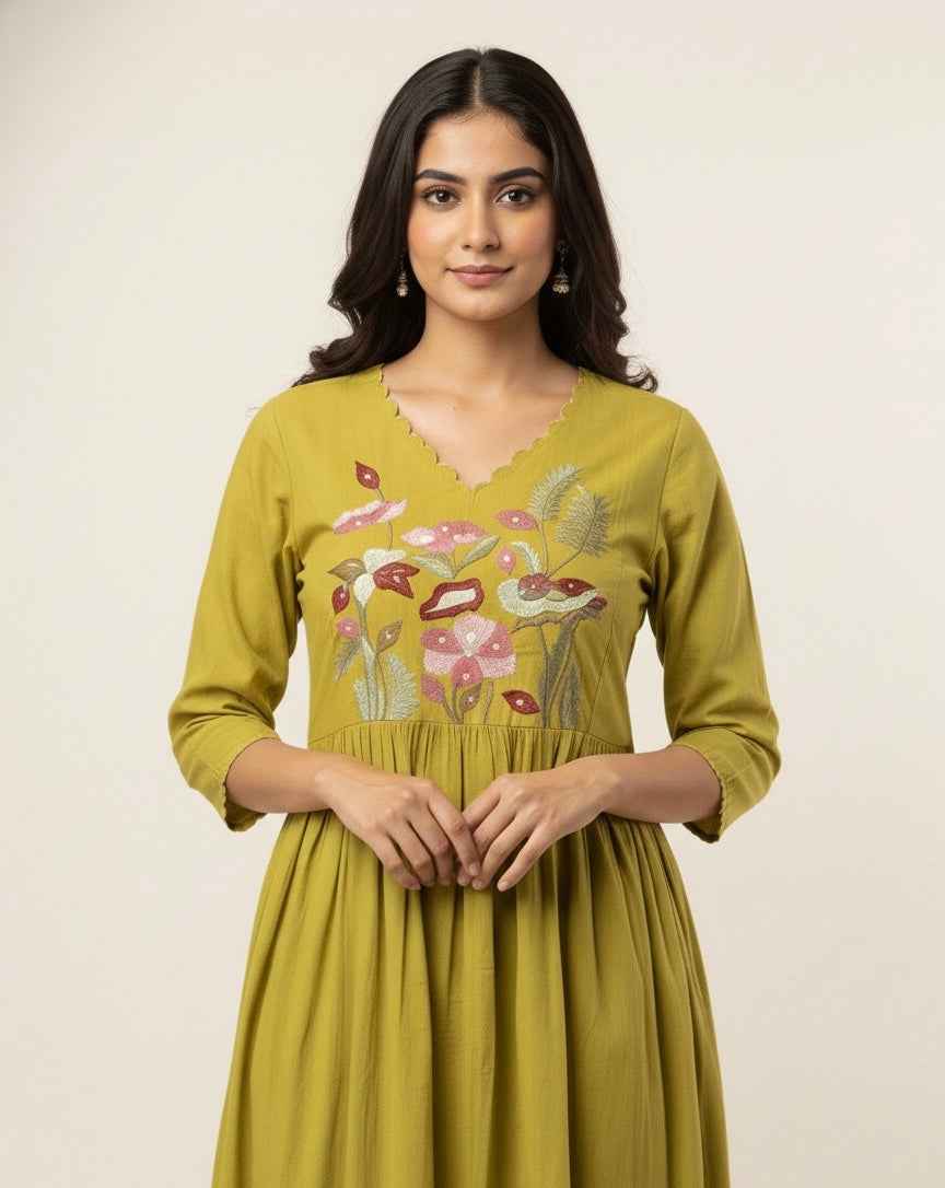 Pure Mul Cotton A Line Dupatta Set MCO18