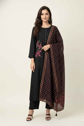 Pure Cotton Three Piece Dupatta Set  CS0190