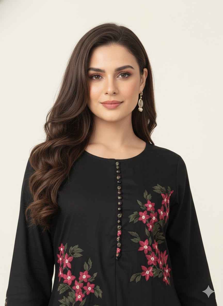 Pure Cotton Three Piece Dupatta Set  CS0190