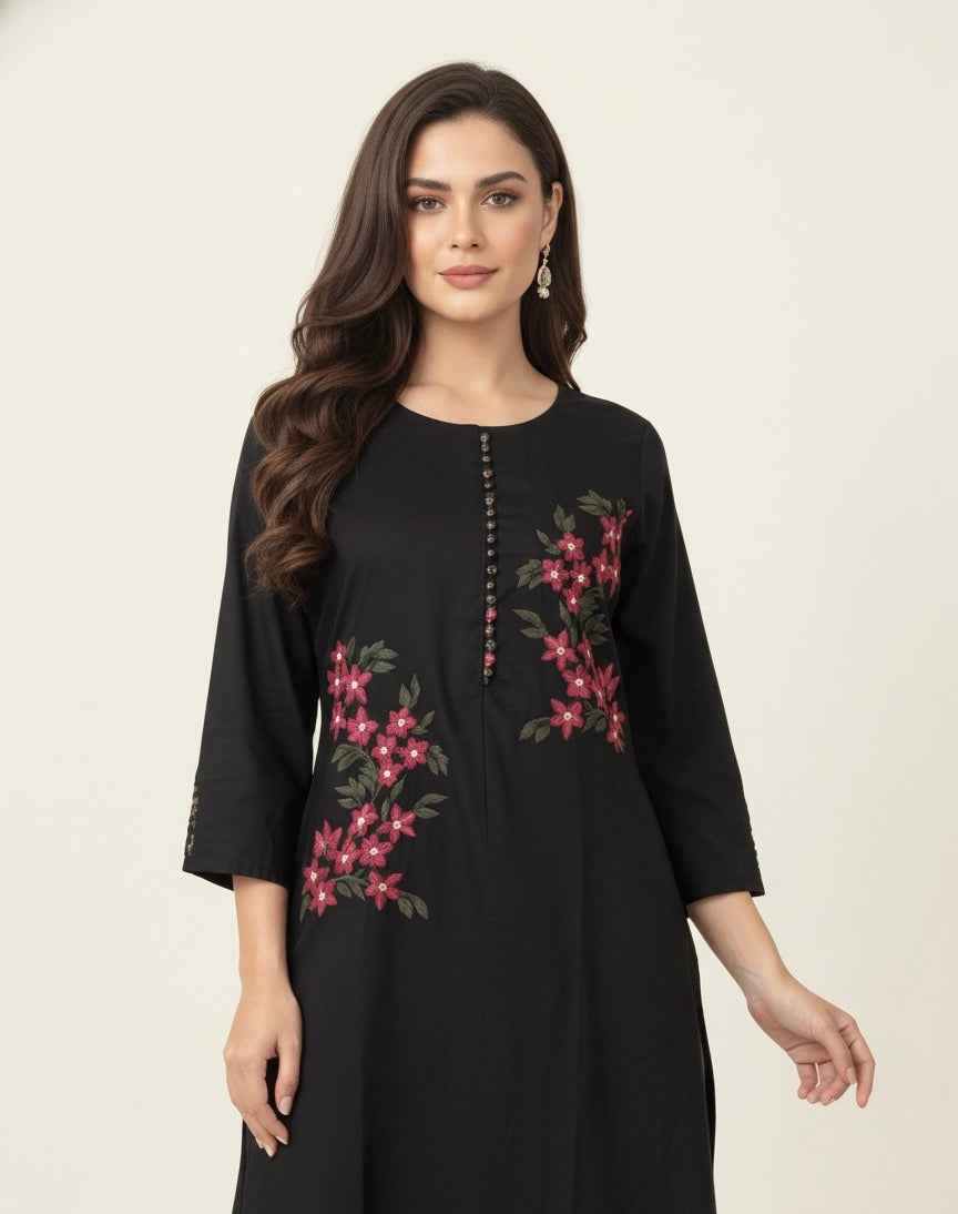 Pure Cotton Three Piece Dupatta Set  CS0190