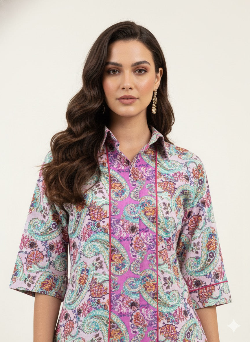 Pure Cotton Two Piece Co Ord Set   FL0141