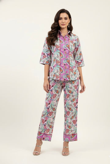 Pure Cotton Two Piece Co Ord Set   FL0141