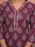 Hand Block Butta Print Cotton Dupatta Set