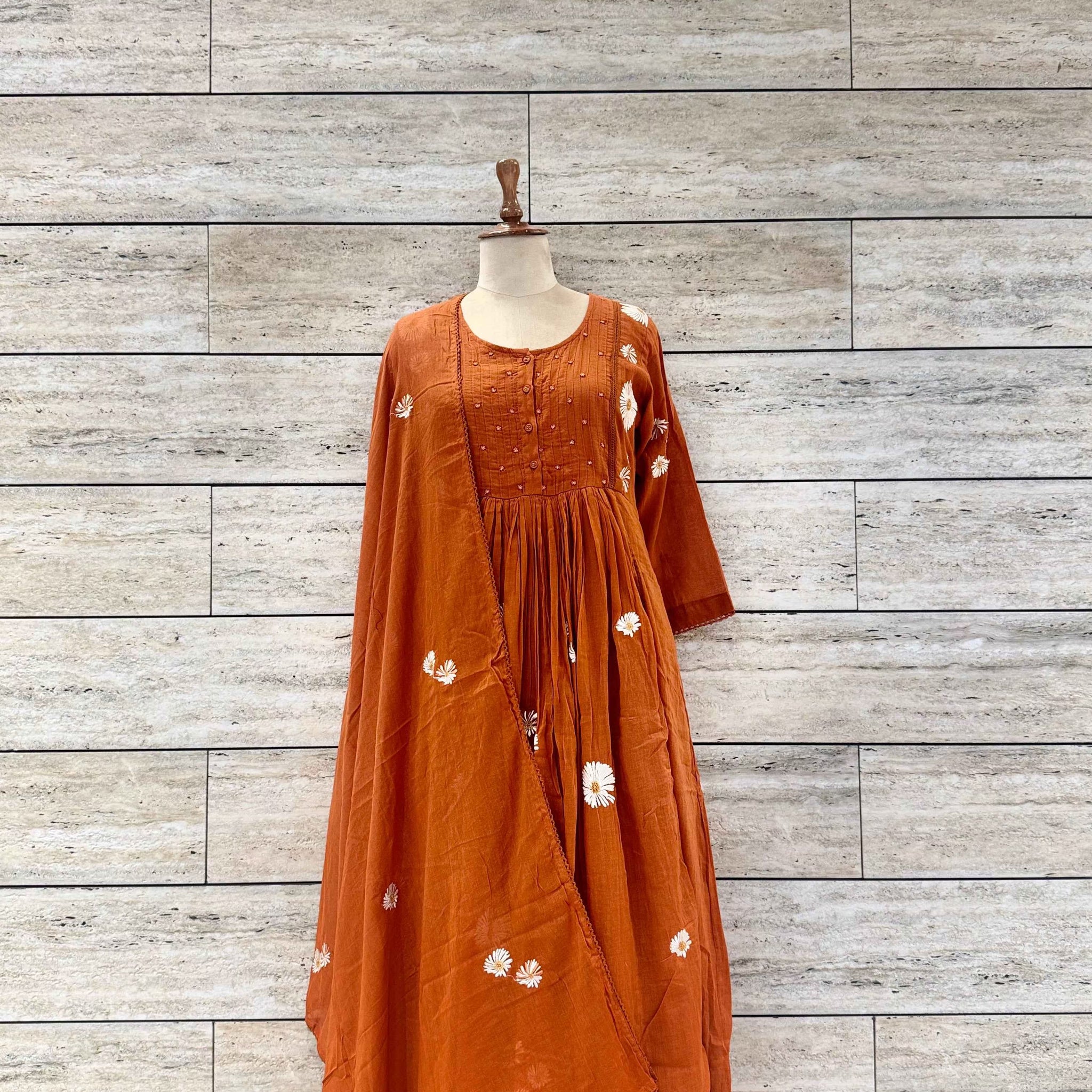 Premium Mul Cotton A Line Anarkali Suits