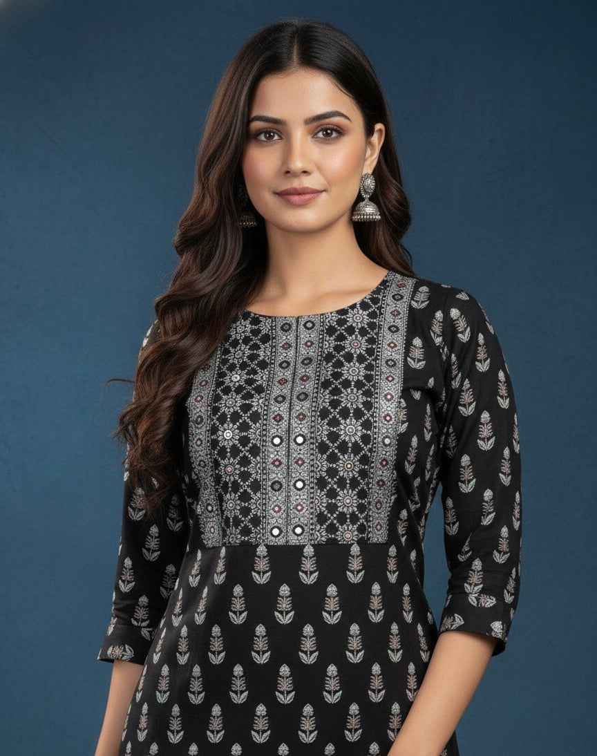 Pure Cotton Floral Print Three Piece Dupatta Set CS0203