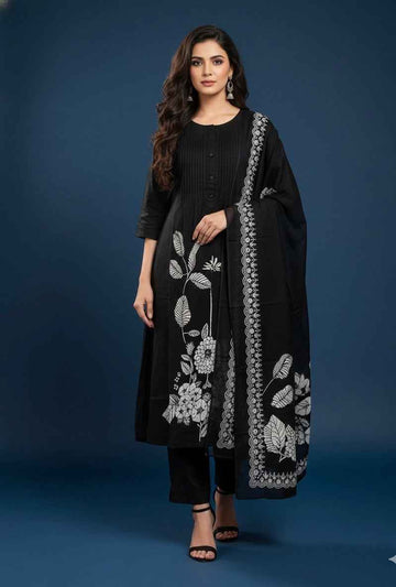 Pure Cotton A Line Dupatta Set CS0200