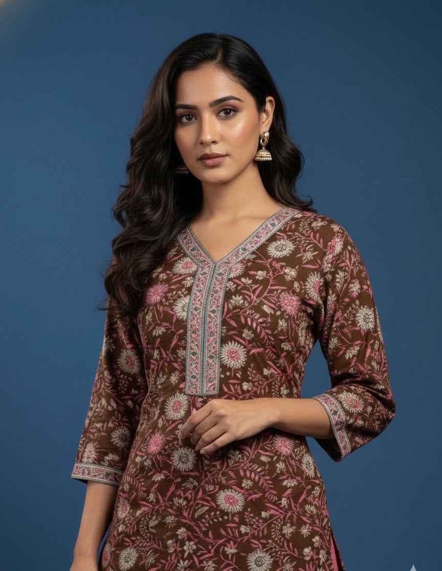 Pure Cotton Three Piece Dupatta Set CS0218