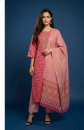 Pure Cotton  Three Piece Dupatta Set CS0220