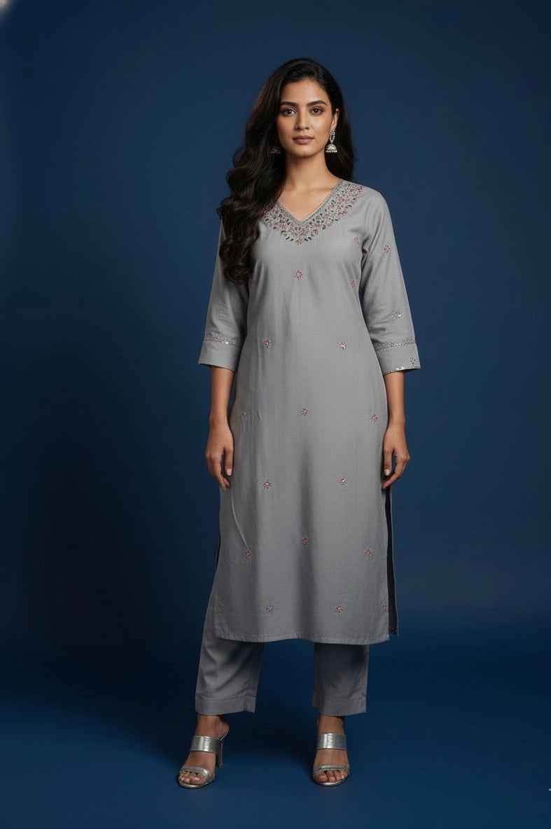 Pure muslin  Three Piece Dupatta Set CS0213